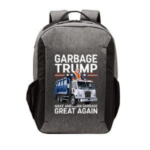 Donald Trump Rides In Garbage Truck Vector Backpack