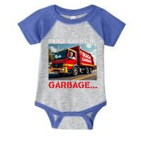 Donald Trump Rides In Garbage Truck Infant Baby Jersey Bodysuit