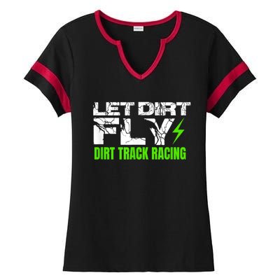 Dirt Track Racing Quotes Sprint Car Rally Dirt Bike Racing Ladies Halftime Notch Neck Tee