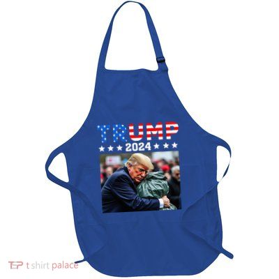 Donald Trump Rides In Garbage Truck Garbage Trump Full-Length Apron With Pockets