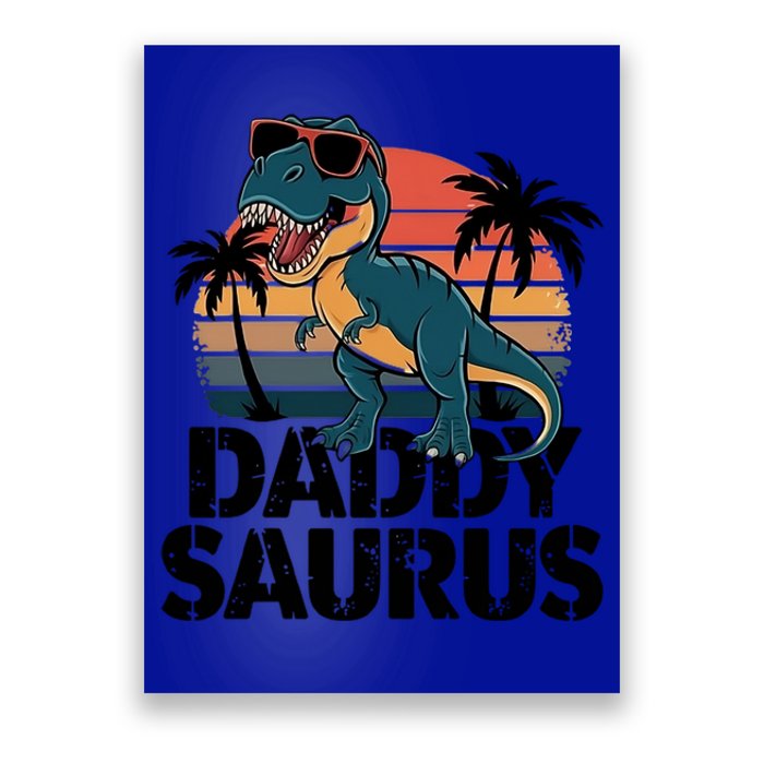 Daddysaurus T Rex Dinosaur Daddy Mommy Family Matching Gift Poster