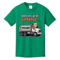 Donald Trump Rides In Garbage Truck Kids T-Shirt