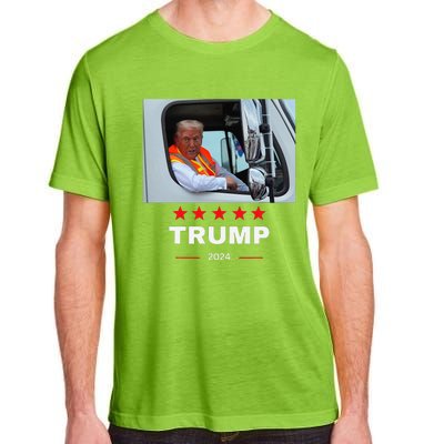 Donald Trump Rides In Garbage Truck Adult ChromaSoft Performance T-Shirt