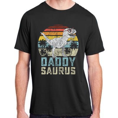 Daddysaurus T Rex Dinosaur Daddy Saurus Family Matching Adult ChromaSoft Performance T-Shirt