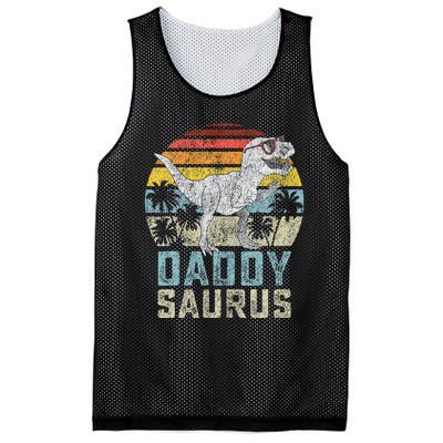 Daddysaurus T Rex Dinosaur Daddy Saurus Family Matching Mesh Reversible Basketball Jersey Tank