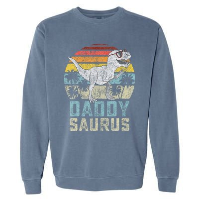 Daddysaurus T Rex Dinosaur Daddy Saurus Family Matching Garment-Dyed Sweatshirt