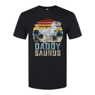 Daddysaurus T Rex Dinosaur Daddy Saurus Family Matching Softstyle CVC T-Shirt