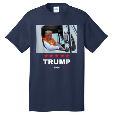 Donald Trump Rides In Garbage Truck Tall T-Shirt