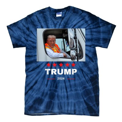 Donald Trump Rides In Garbage Truck Tie-Dye T-Shirt