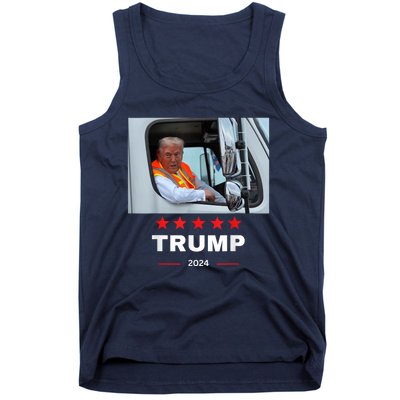 Donald Trump Rides In Garbage Truck Tank Top