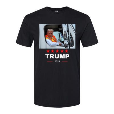 Donald Trump Rides In Garbage Truck Softstyle CVC T-Shirt