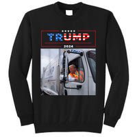 Donald Trump Rides In Garbage Truck Tall Sweatshirt