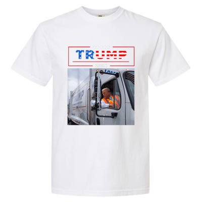 Donald Trump Rides In Garbage Truck Garment-Dyed Heavyweight T-Shirt