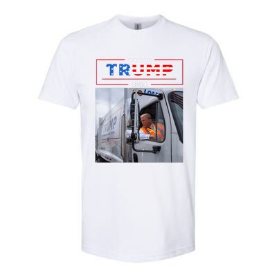 Donald Trump Rides In Garbage Truck Softstyle CVC T-Shirt