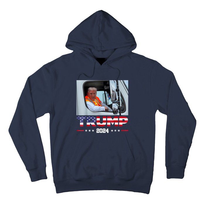 Donald Trump Rides In Garbage Truck Hoodie