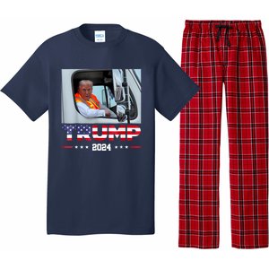 Donald Trump Rides In Garbage Truck Pajama Set