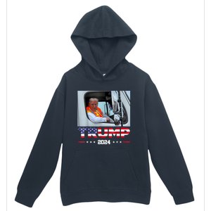 Donald Trump Rides In Garbage Truck Urban Pullover Hoodie