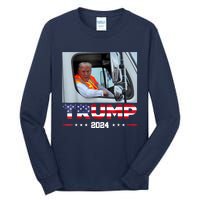 Donald Trump Rides In Garbage Truck Tall Long Sleeve T-Shirt