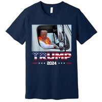 Donald Trump Rides In Garbage Truck Premium T-Shirt