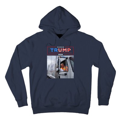 Donald Trump Rides In Garbage Truck Garbage Trump Hoodie