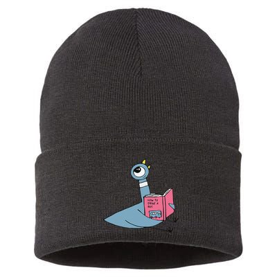 Driven To Read Pigeon Library Reading Books Reader Gift Sustainable Knit Beanie