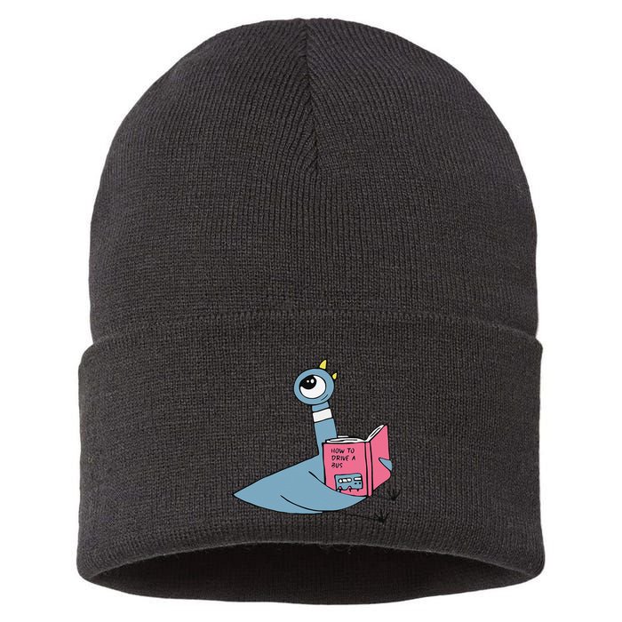 Driven To Read Pigeon Library Reading Books Reader Gift Sustainable Knit Beanie