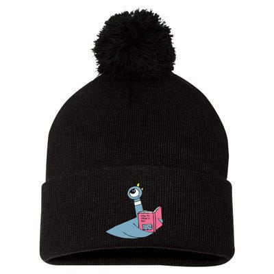 Driven To Read Pigeon Library Reading Books Reader Gift Pom Pom 12in Knit Beanie