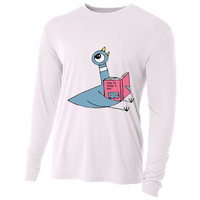 Driven To Read Pigeon Library Reading Books Reader Gift Cooling Performance Long Sleeve Crew