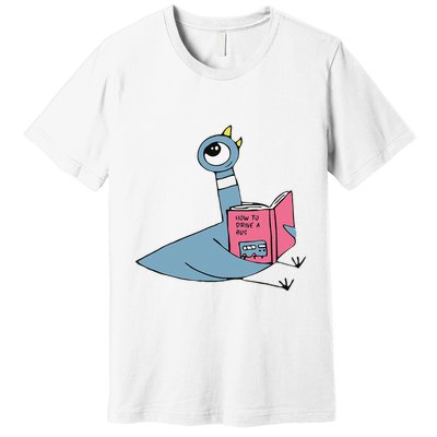 Driven To Read Pigeon Library Reading Books Reader Gift Premium T-Shirt