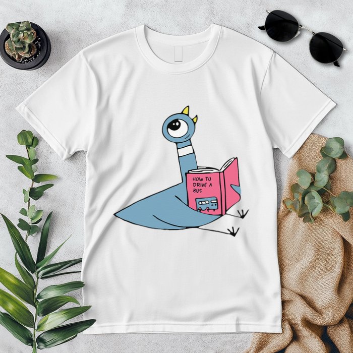 Driven To Read Pigeon Library Reading Books Reader Gift Premium T-Shirt