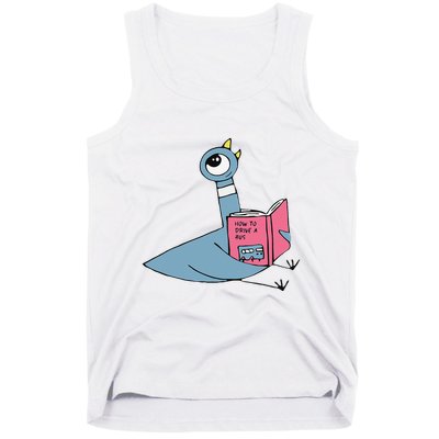 Driven To Read Pigeon Library Reading Books Reader Gift Tank Top