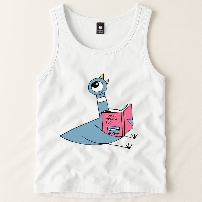 Driven To Read Pigeon Library Reading Books Reader Gift Tank Top