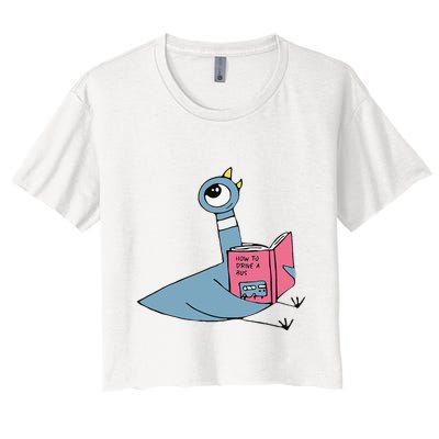 Driven To Read Pigeon Library Reading Books Reader Gift Crop Top