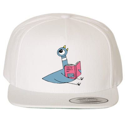 Driven To Read Pigeon Library Reading Books Reader Gift Wool Snapback Cap