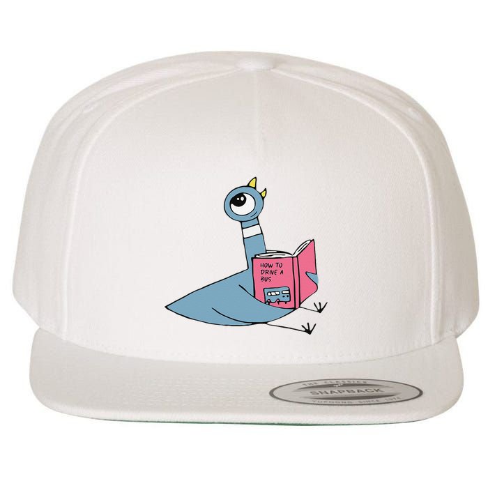 Driven To Read Pigeon Library Reading Books Reader Gift Wool Snapback Cap