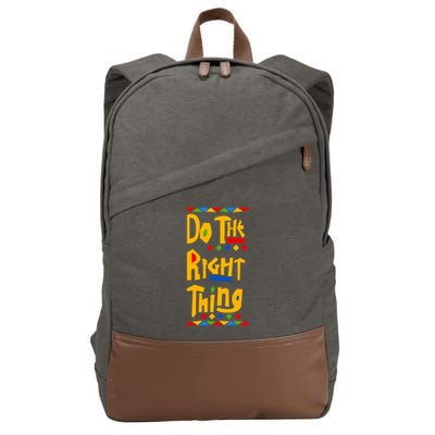 Do The Right Thing Cotton Canvas Backpack