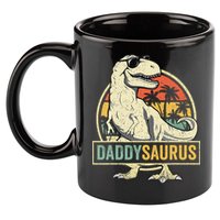 Daddysaurus T Rex Dinosaur Daddy Saurus Fathers Day Gift Dad 11oz C Handle Ceramic Mug