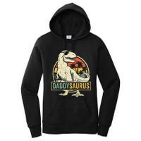 Daddysaurus T Rex Dinosaur Daddy Saurus Fathers Day Gift Dad Women's Pullover Hoodie