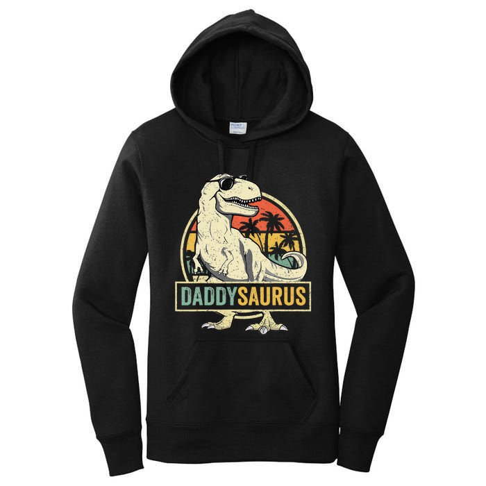 Daddysaurus T Rex Dinosaur Daddy Saurus Fathers Day Gift Dad Women's Pullover Hoodie