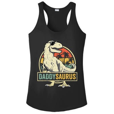 Daddysaurus T Rex Dinosaur Daddy Saurus Fathers Day Gift Dad Ladies PosiCharge Competitor Racerback Tank