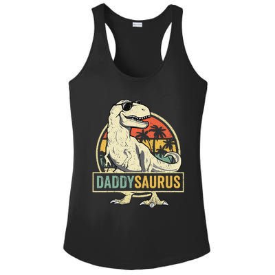 Daddysaurus T Rex Dinosaur Daddy Saurus Fathers Day Gift Dad Ladies PosiCharge Competitor Racerback Tank