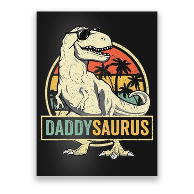 Daddysaurus T Rex Dinosaur Daddy Saurus Fathers Day Gift Dad Poster