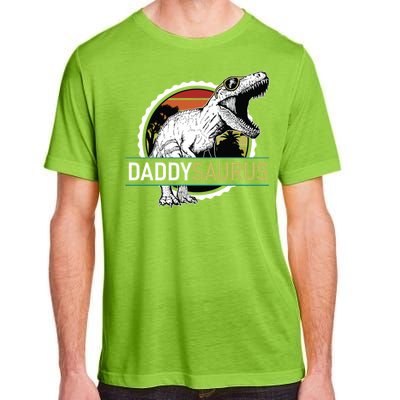 Daddysaurus T Rex Funny Dinosaur Father Dad Vintage Sunset Gift Adult ChromaSoft Performance T-Shirt