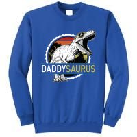 Daddysaurus T Rex Funny Dinosaur Father Dad Vintage Sunset Gift Sweatshirt