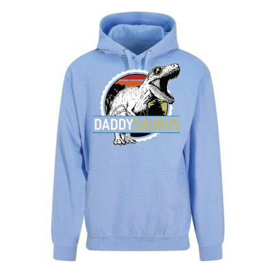 Daddysaurus T Rex Funny Dinosaur Father Dad Vintage Sunset Gift Unisex Surf Hoodie