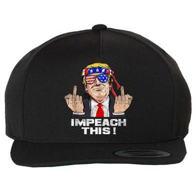 Donald Trump Run For President American Impeach This Pro Donald Trump Gifts Rep Wool Snapback Cap