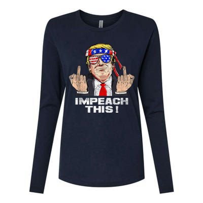 Donald Trump Run For President American Impeach This Pro Donald Trump Gifts Rep Womens Cotton Relaxed Long Sleeve T-Shirt