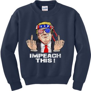 Donald Trump Run For President American Impeach This Pro Donald Trump Gifts Rep Kids Sweatshirt