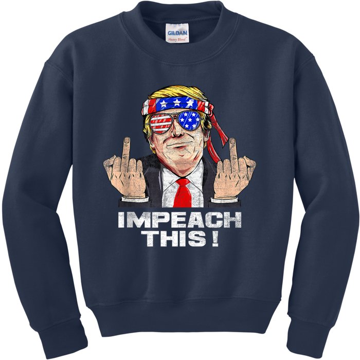 Donald Trump Run For President American Impeach This Pro Donald Trump Gifts Rep Kids Sweatshirt