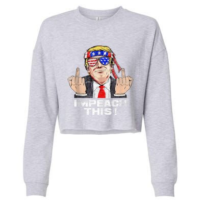 Donald Trump Run For President American Impeach This Pro Donald Trump Gifts Rep Cropped Pullover Crew